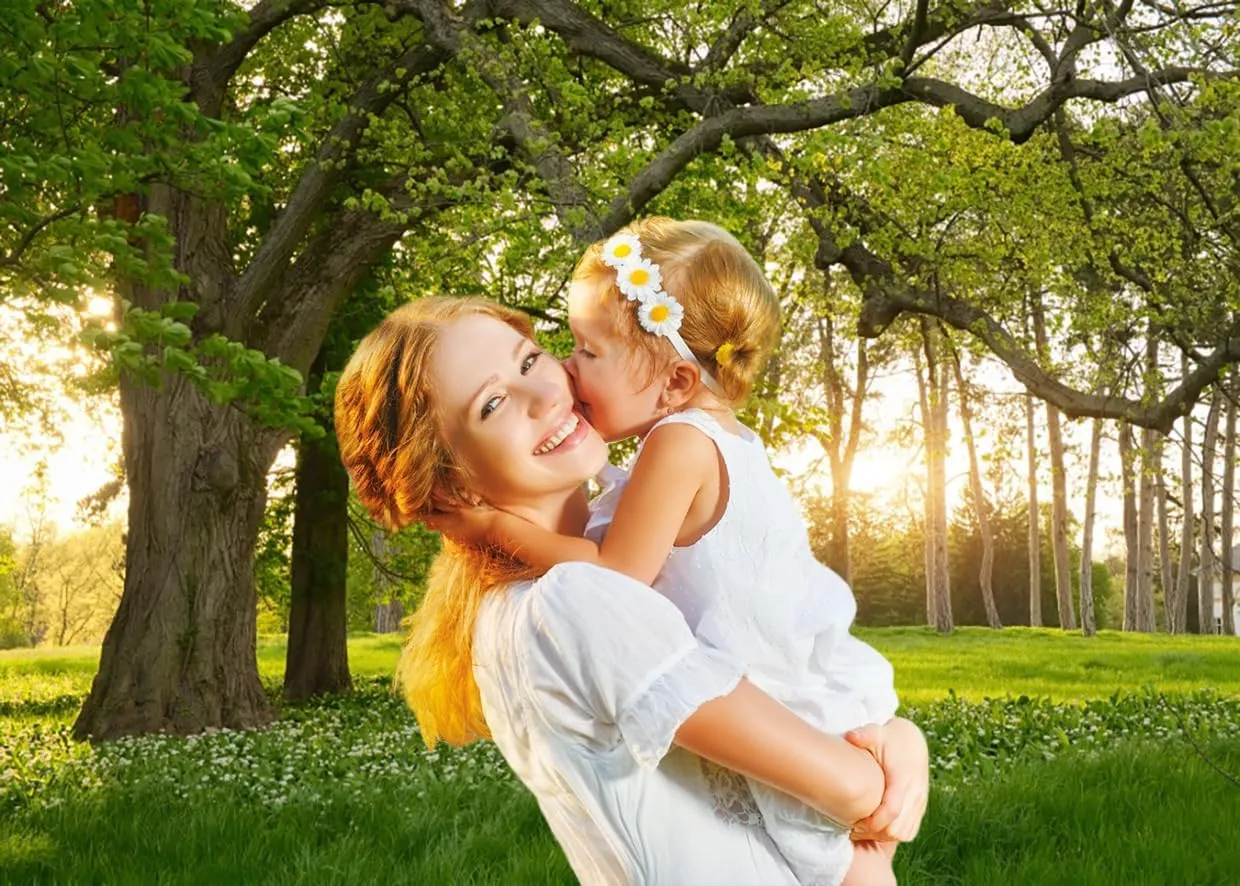 10x8ft Spring Backdrop Forest Green Trees Sunshine Nature Scenery Photography Background Spring Camping Picnic Travel Portraits Room Decorations Wallpaper Banner Photo Studio Props
