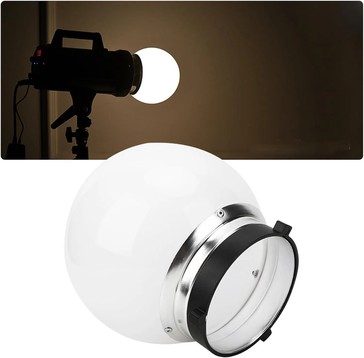 15cm Soft Light Ball, General Flash Lampshade for Bowens Mount Translucent White Photography Accessory, for Portrait, Wedding Studio