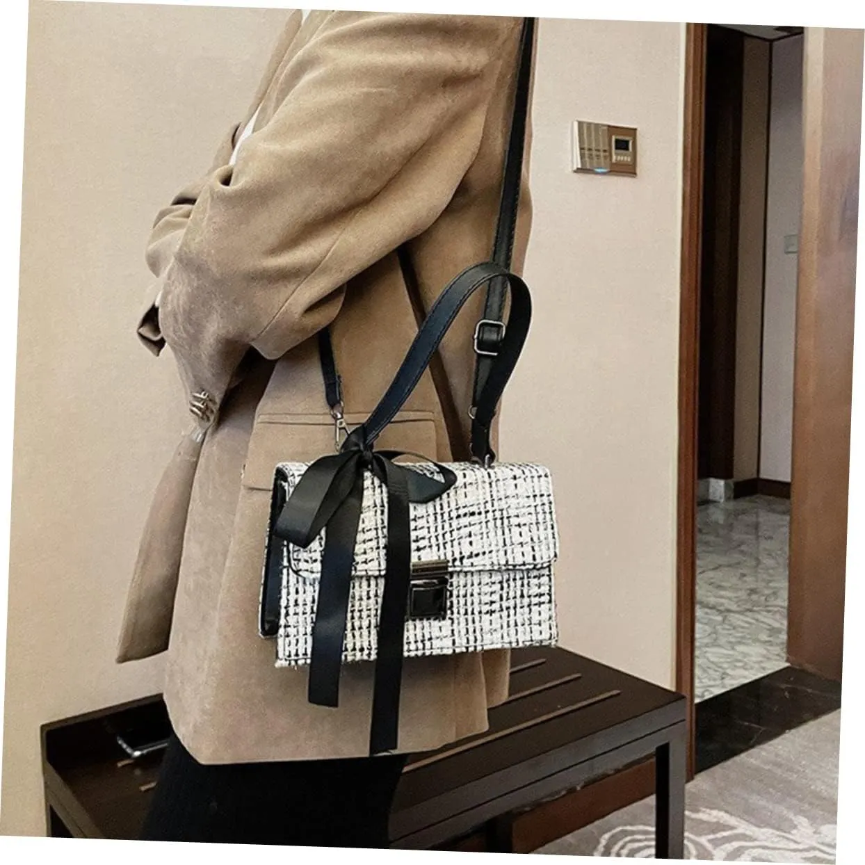 1pc Messenger Bag Black Cross Body Bag Crossbody Purses for Women Crossbody Backpack for Women Crossbody