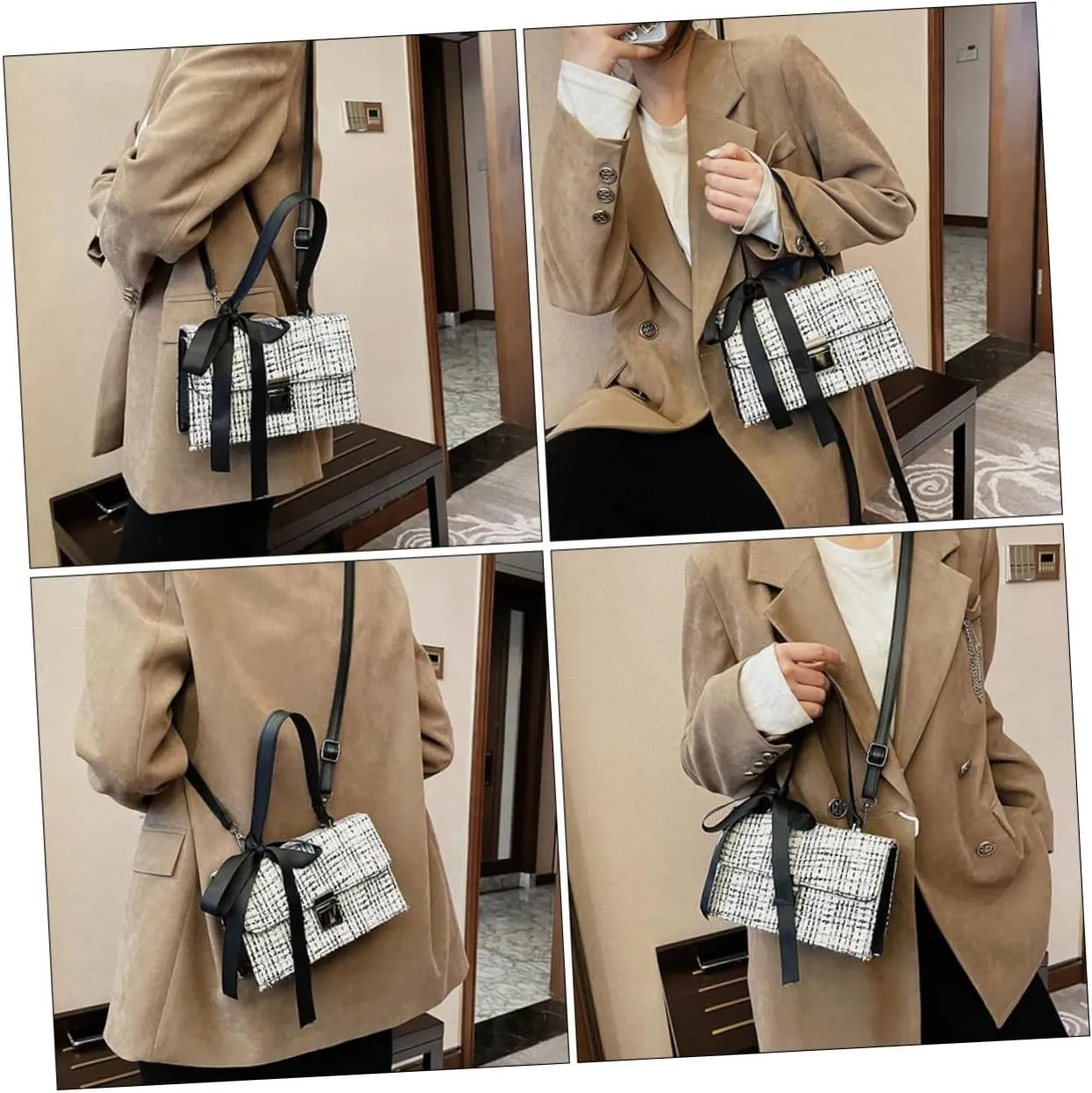 1pc Messenger Bag Black Cross Body Bag Crossbody Purses for Women Crossbody Backpack for Women Crossbody