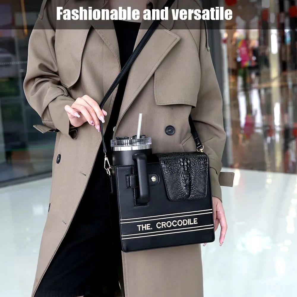 2025 New Stanley Purse Cup Holder Bag Crossbody Water Cup Storage Bag Portable Cups Purses Stanley Cup Purse Holder 40 Oz