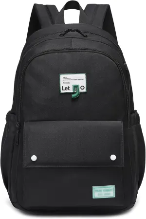 30L Backpack for Girls Boys, School Water Resistant Bookbag, Kids Backpack Teenage Girls School Bookbag(Black)