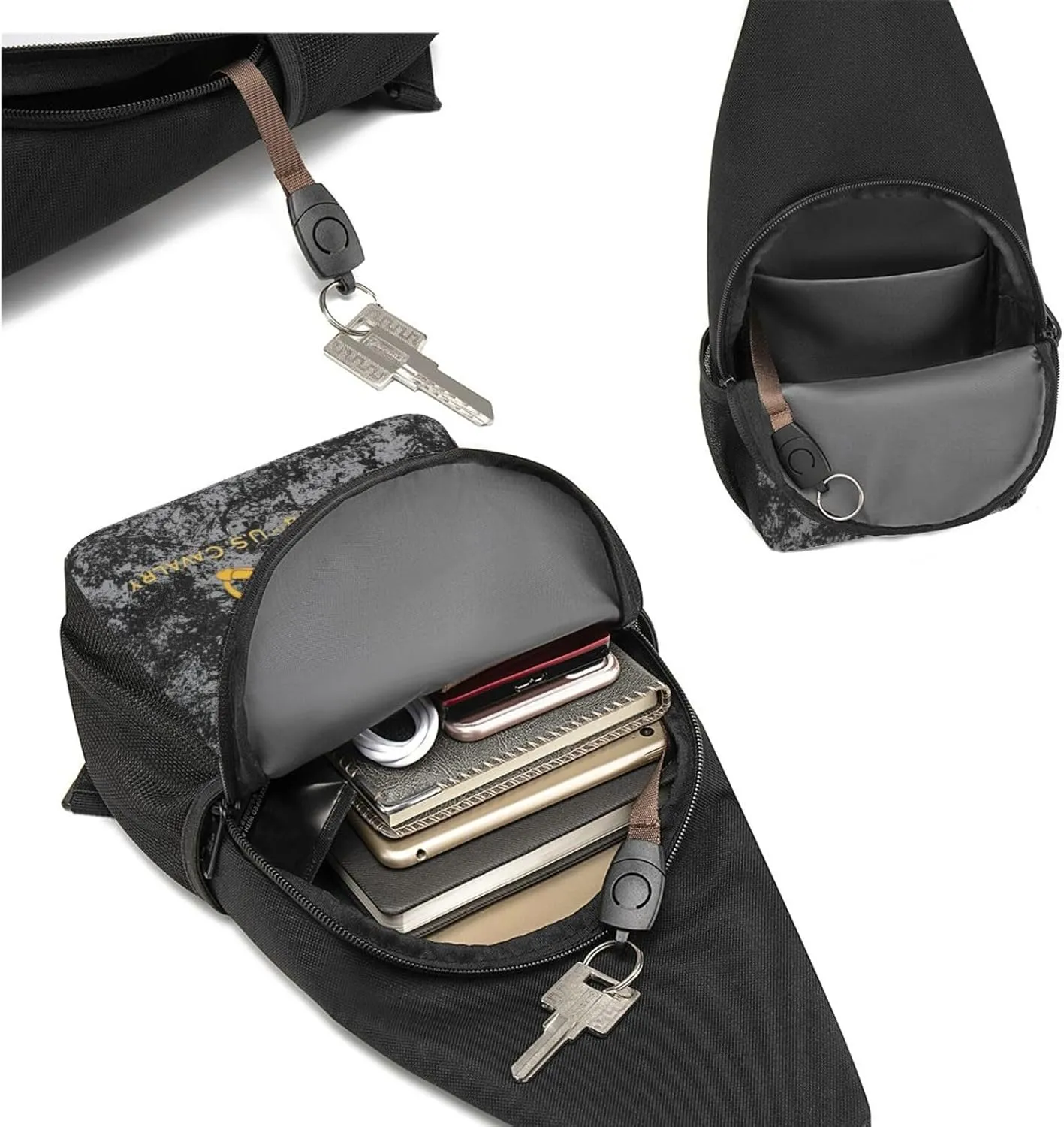 3rd Squadron 4th US Cavalry Sling Bag Crossbody Backpack Shoulder Casual Daypack Bags for Men