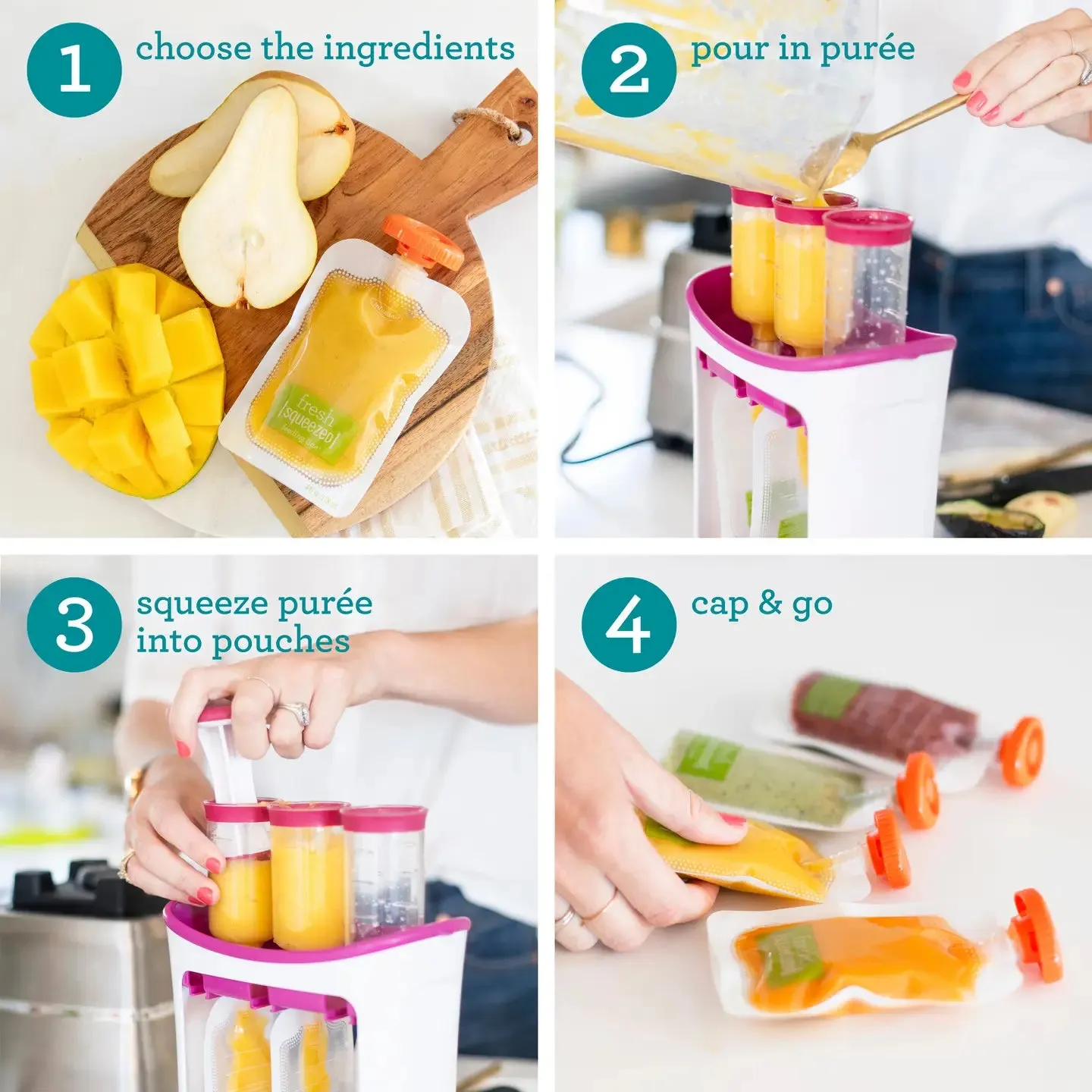 50-Pack Single Use Squeeze Pouches