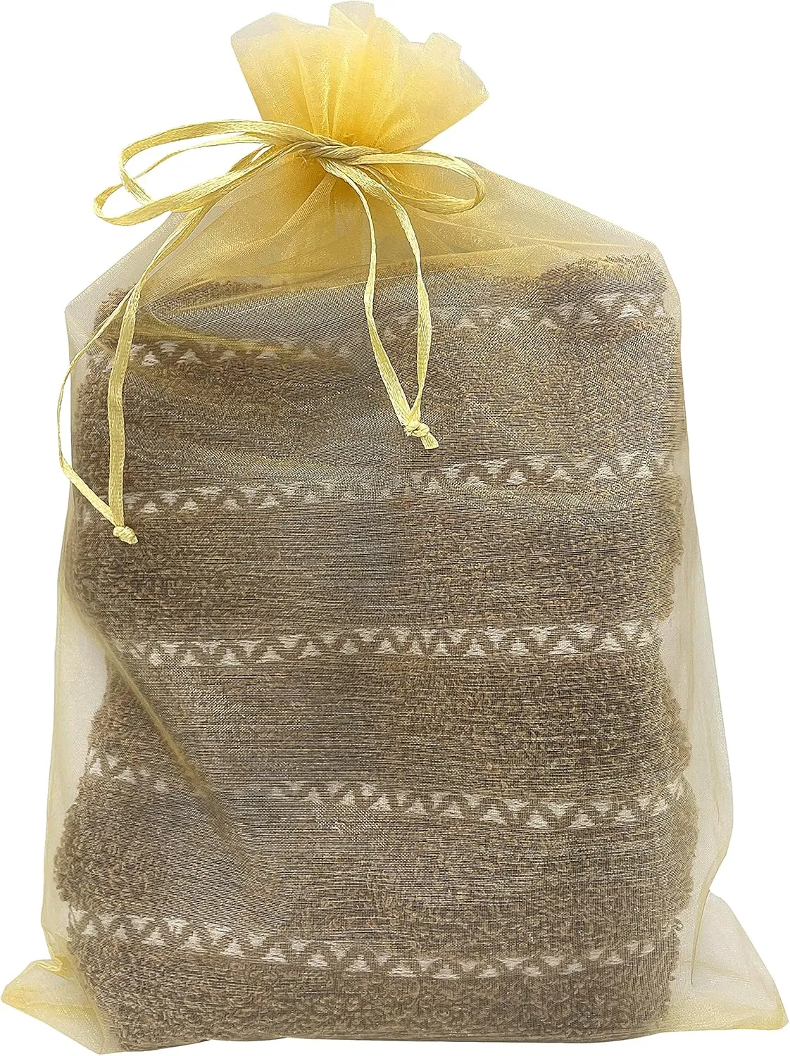 50pcs Large Organza Bags 8X12 Inch Gold Sheer Mesh Drawstring Gift Pouches for Christmas Wedding Party Favors (Gold)