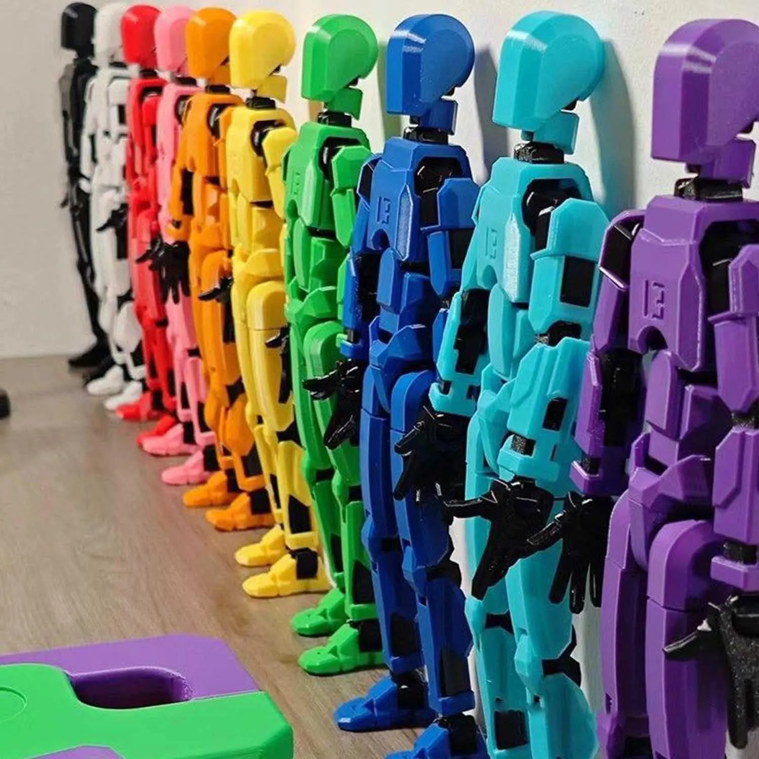 7PCS Assembly Completed T13 Action Figure,3D Printed Multi-Jointed Movable Lucky 13 Action Figures,Multi-Articular Dummy 13 Action Figures,Desktop Decorations Toys (7 Colors)