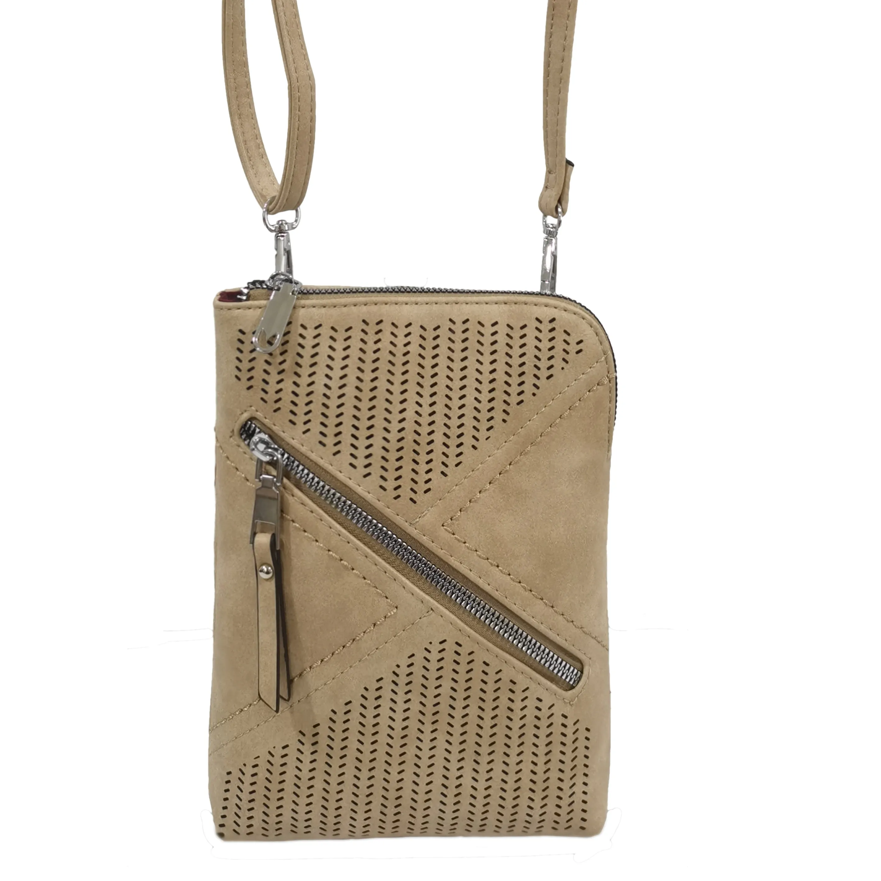 8023 - Suede Design CrossBody Bag - Large - 12 Color NEW