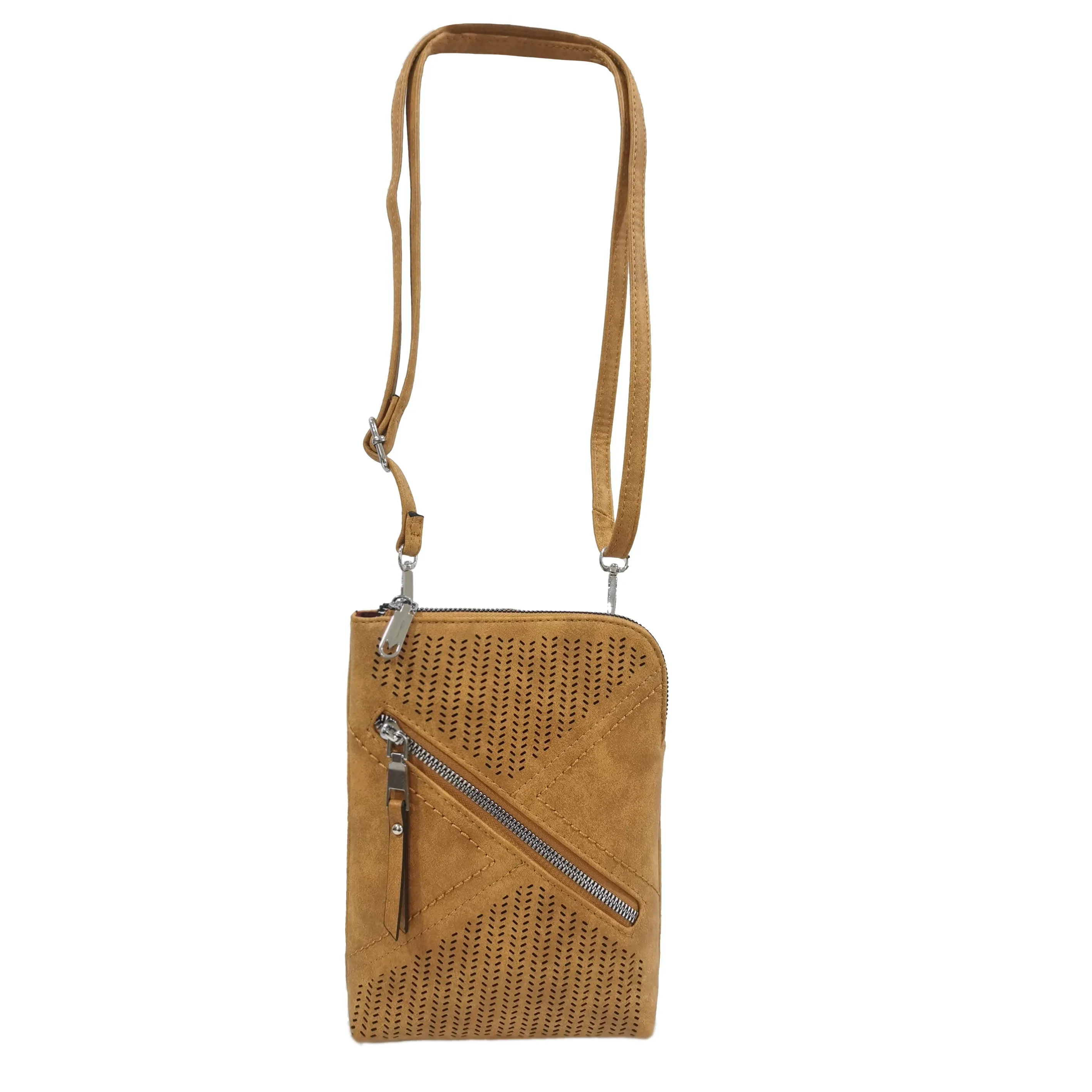 8023 - Suede Design CrossBody Bag - Large - 12 Color NEW