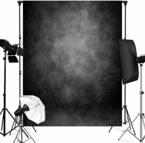 8x10ft Black Backdrop for Photoshoot Headshot Backdrop Gray Portraits Photography Backdrops Soft Fabric Abstract Picture Curtains Photo Backdrop