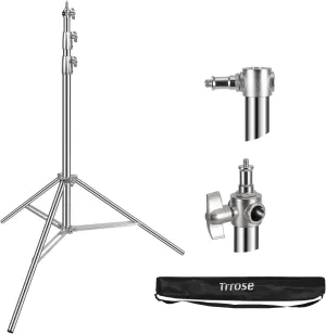9.2ft/280cm Heavy Duty Light Stand - Spring Cushioned Light Stand, High Stable Light Stand Photography with Carry Bag, Stand Light for Strobe Light, Softbox, Reflector, Ring Light and Flashes