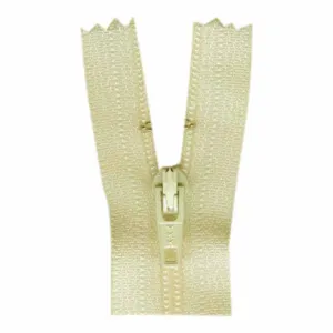 9" Closed-End Zipper - Snow White