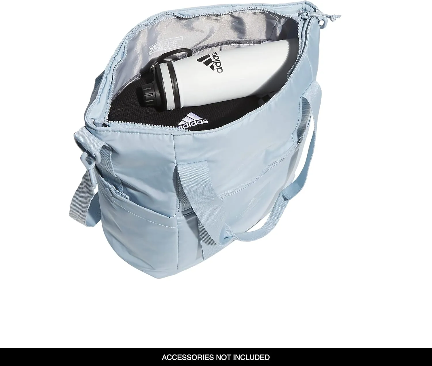 adidas Women, Large Tote, Gym Bag with Shoulder Strap, Wonder Blue/2.0, OSFA