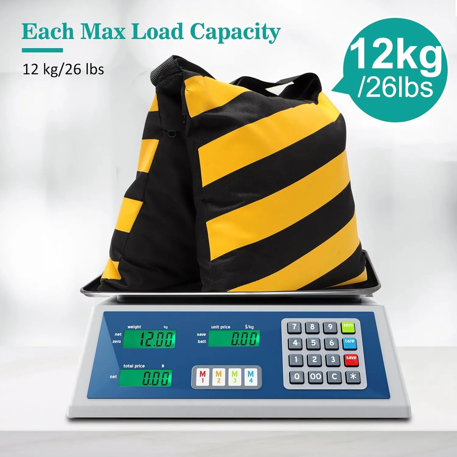 Aimosen 4 Packs Yellow Sandbag Weight Bags for Light Stand Photography Video Equipments, Heavy Duty Saddlebags for Backdrop Stand, Photo Tripod, Pop up Tent, Umbrella Base, Fishing Chair, Picnic Table
