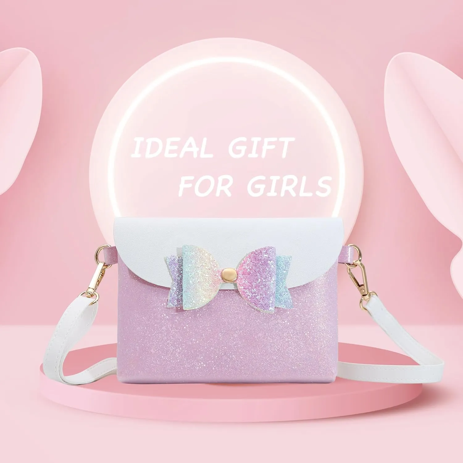 AISPARKY Small Crossbody Purse, PU Leather Small Purse for Girls With Pendant With Strap/Gold Chain Strap