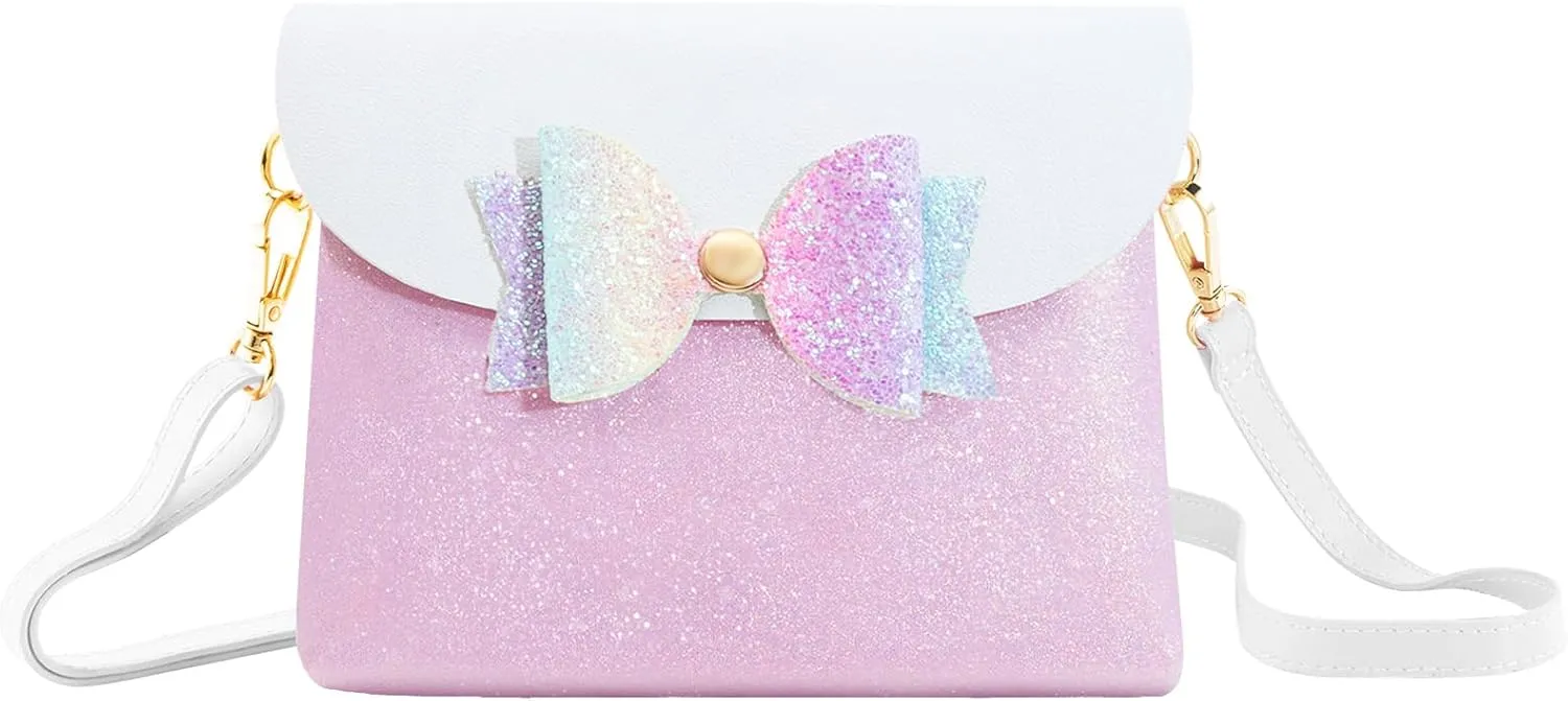 AISPARKY Small Crossbody Purse, PU Leather Small Purse for Girls With Pendant With Strap/Gold Chain Strap