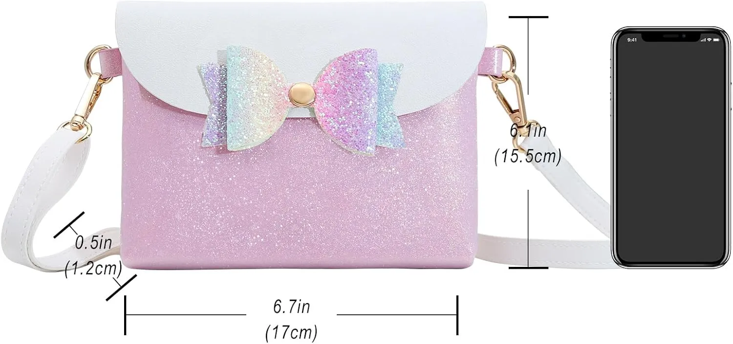 AISPARKY Small Crossbody Purse, PU Leather Small Purse for Girls With Pendant With Strap/Gold Chain Strap