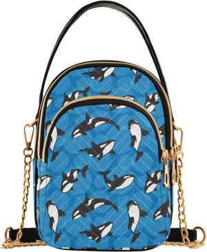 ALAZA Chain Crossbody Bags for Women Quilted Shoulder Crossbody Handbags Travel Cross Body Cell Phone Purses Bags