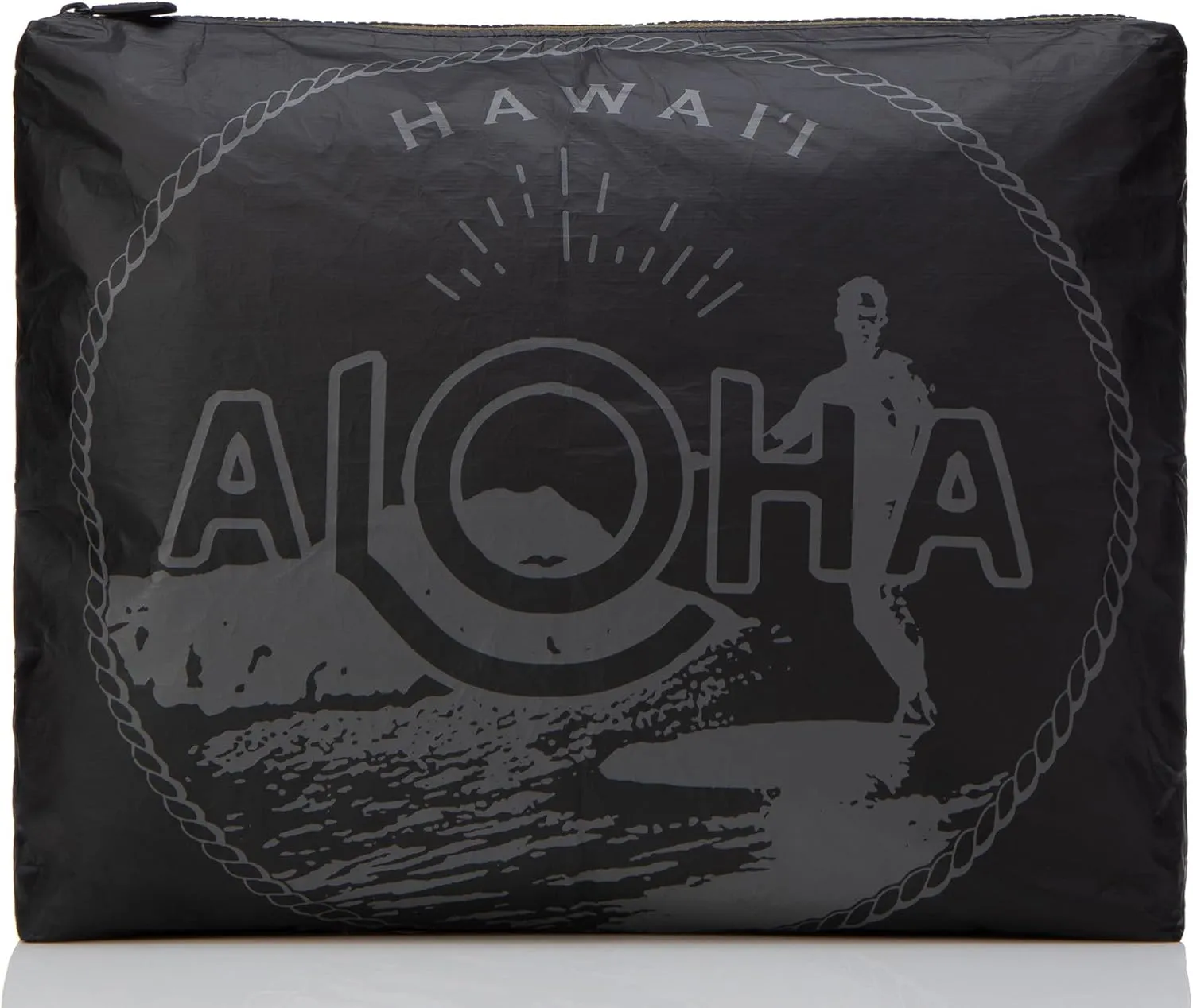 ALOHA Collection Max Pouch, Lightweight, Packable, & Splash-Proof - Durable, Washable, & Reusable Makeup Pouch for Cosmetics, Pool, Beach & Travel, Easy to Clean & Sustainable Material (14.5" x 11.5")