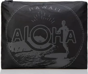 ALOHA Collection Max Pouch, Lightweight, Packable, & Splash-Proof - Durable, Washable, & Reusable Makeup Pouch for Cosmetics, Pool, Beach & Travel, Easy to Clean & Sustainable Material (14.5" x 11.5")