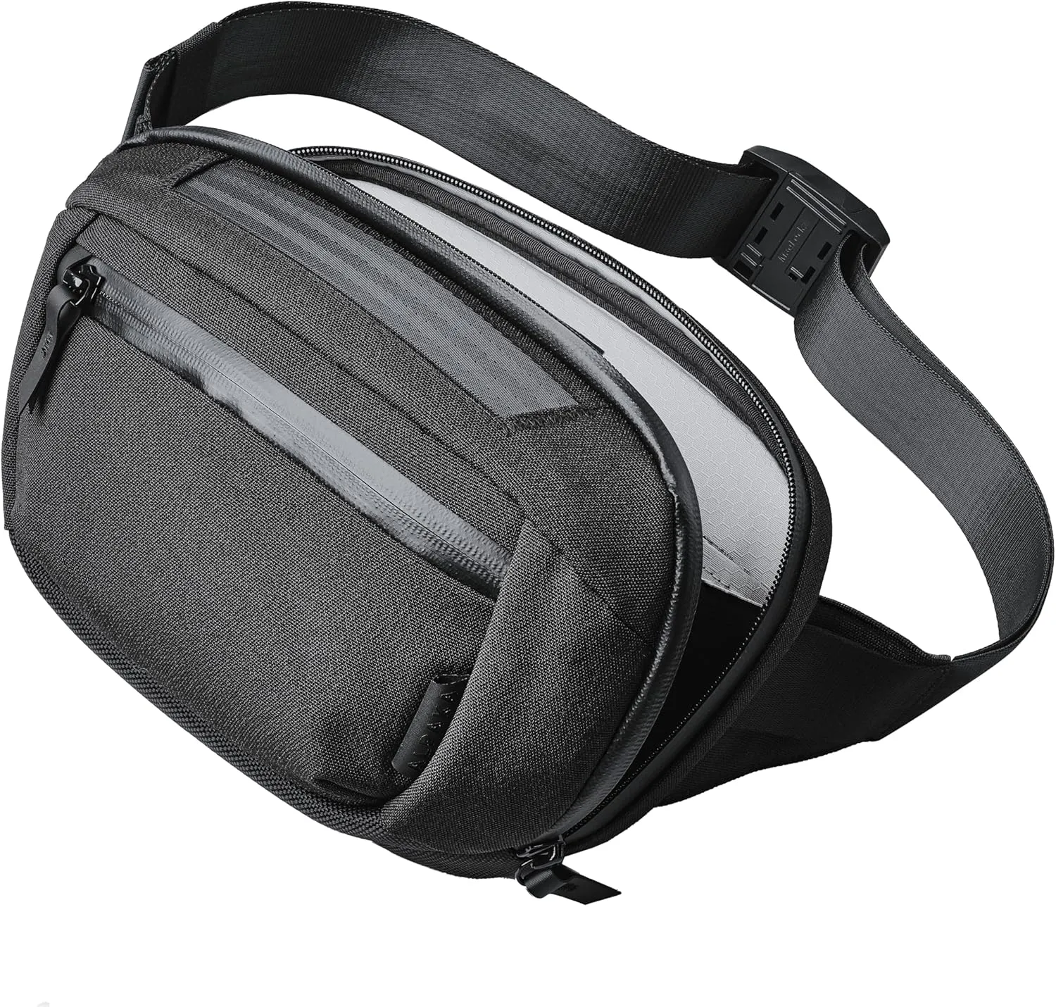 ALPAKA Bravo Waist Pack - 2 L,Heavy-duty Durable Sling Bag for Men Fits an iPad Mini, Switch, and Other Electronics Organizer - Versatile Carrying Case - Weatherproof Axoflux Black 600D Fabric