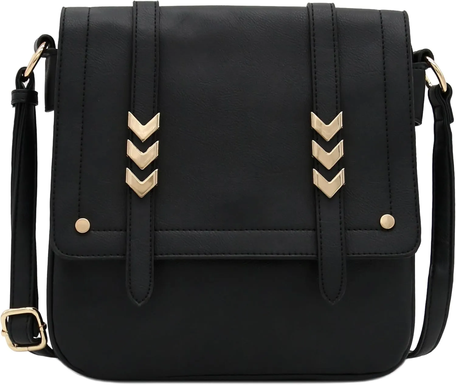 ALYSSA Double Compartment Large Flapover Crossbody Bag