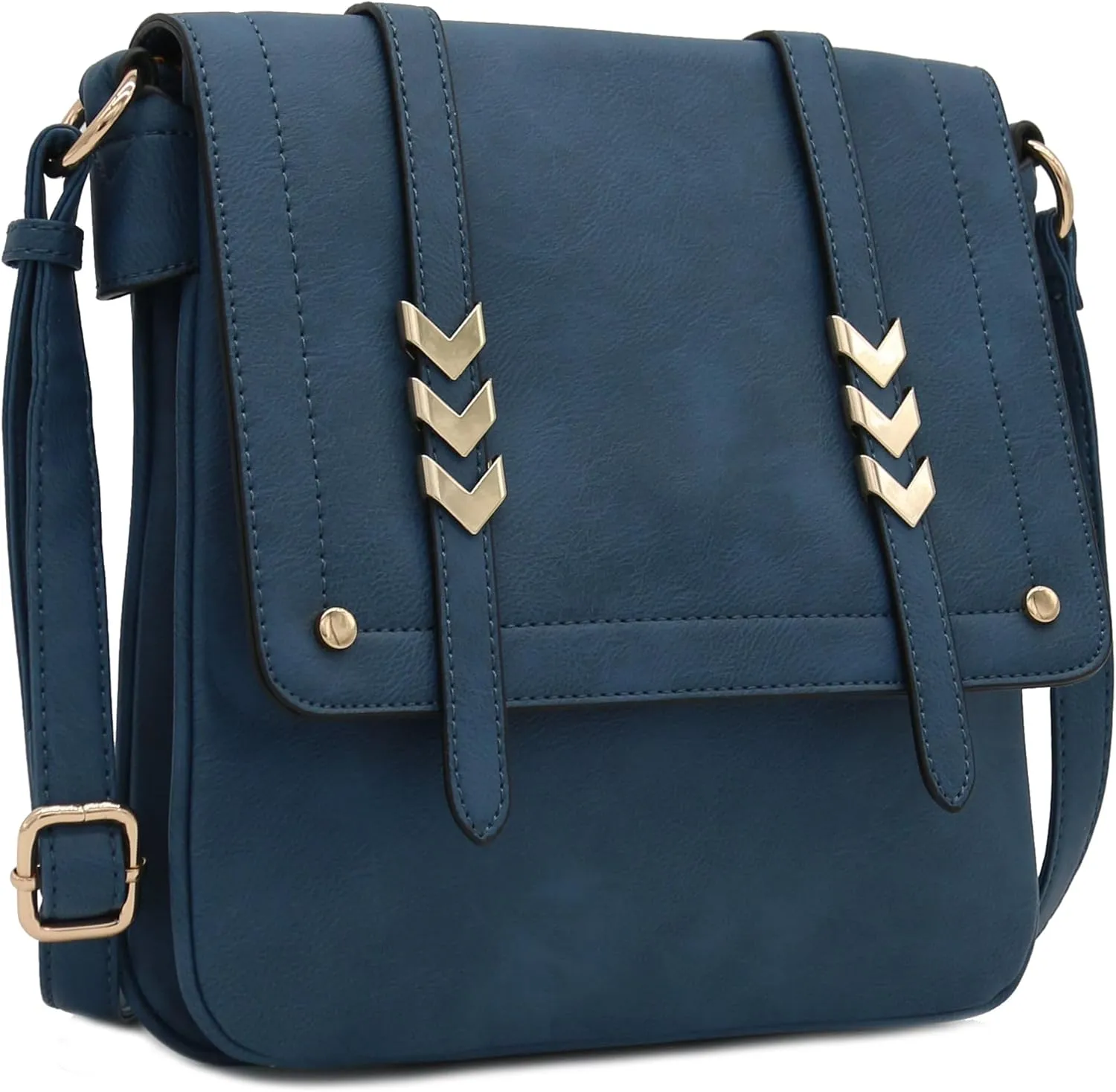 ALYSSA Double Compartment Large Flapover Crossbody Bag