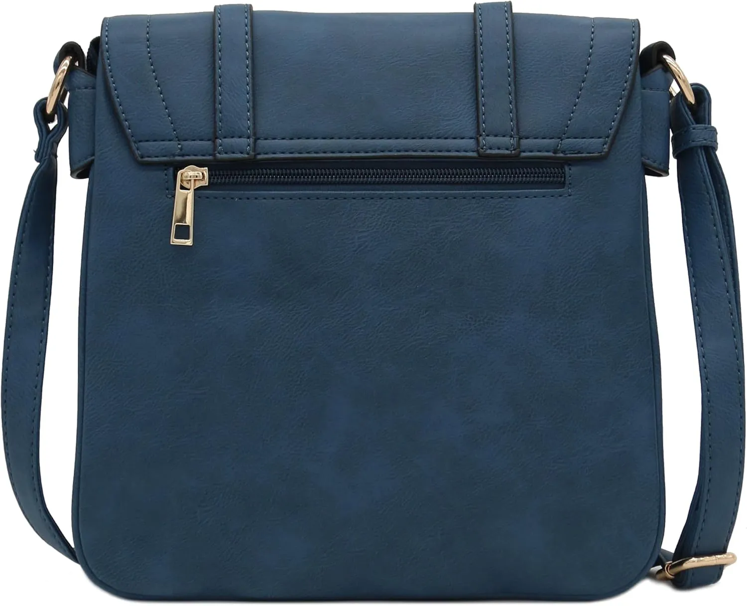 ALYSSA Double Compartment Large Flapover Crossbody Bag