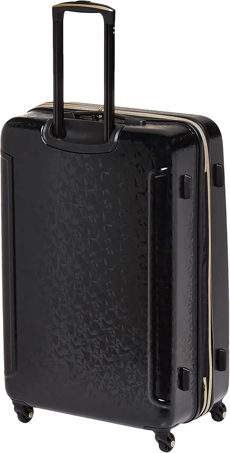American Tourister Belle Voyage Hardside Luggage with Spinner Wheels, Black, Checked-Medium 25-Inch