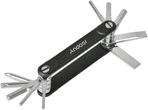 Andoer Andoer 10-in-1 Photographer Foldable Wrench Pocket Multitool Set Folding Screwdriver Tool Set with Storage Bag