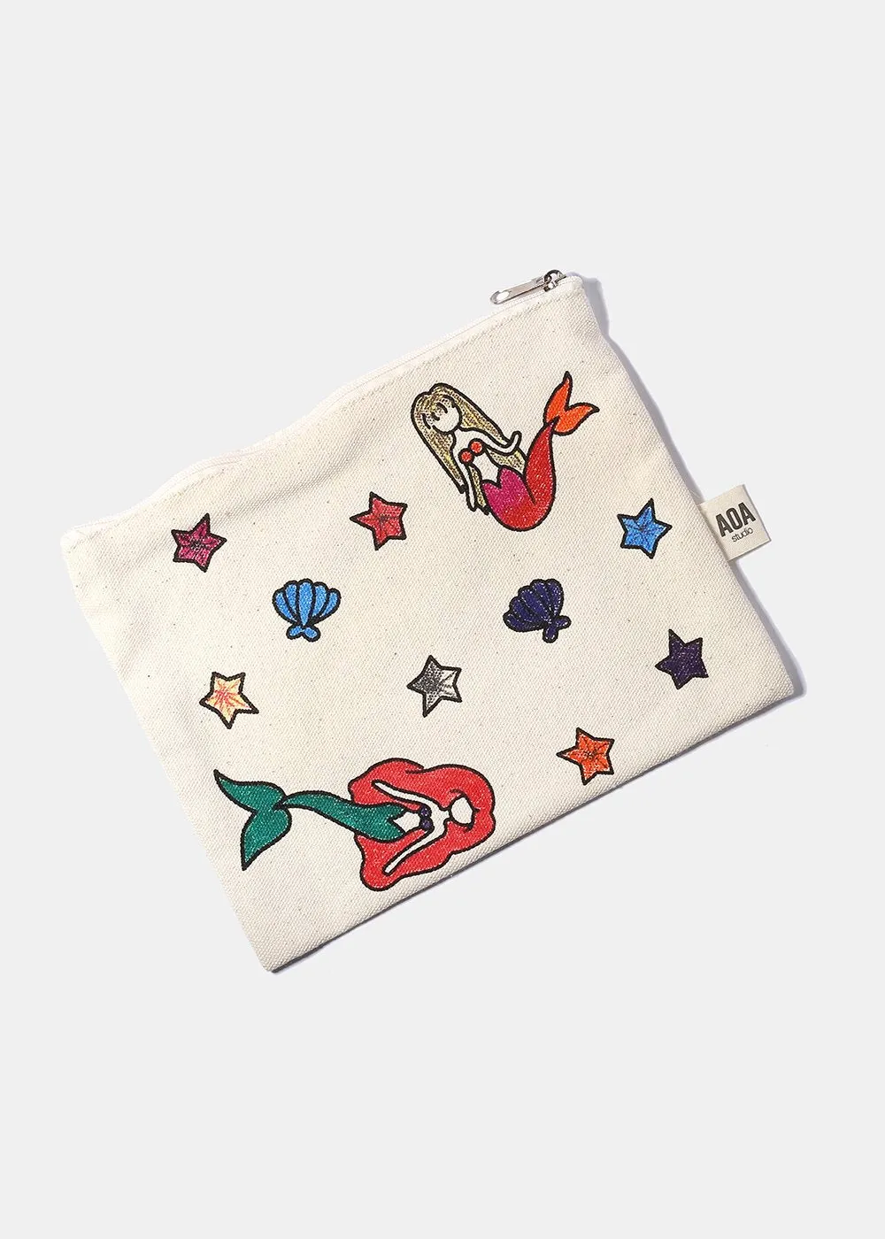 AOA Canvas Pouch - Mermaid Sketch