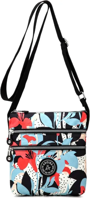AOCINA Crossbody Purses for Women Lightweight Small Travel Bag Shoulder Purses and Handbags with Multi Zipper Pockets