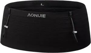 AONIJIE Running belt waist bag, multi-compartment storage waist bag suitable for walking, traveling, sports, hiking, and exercising (black,Medium)