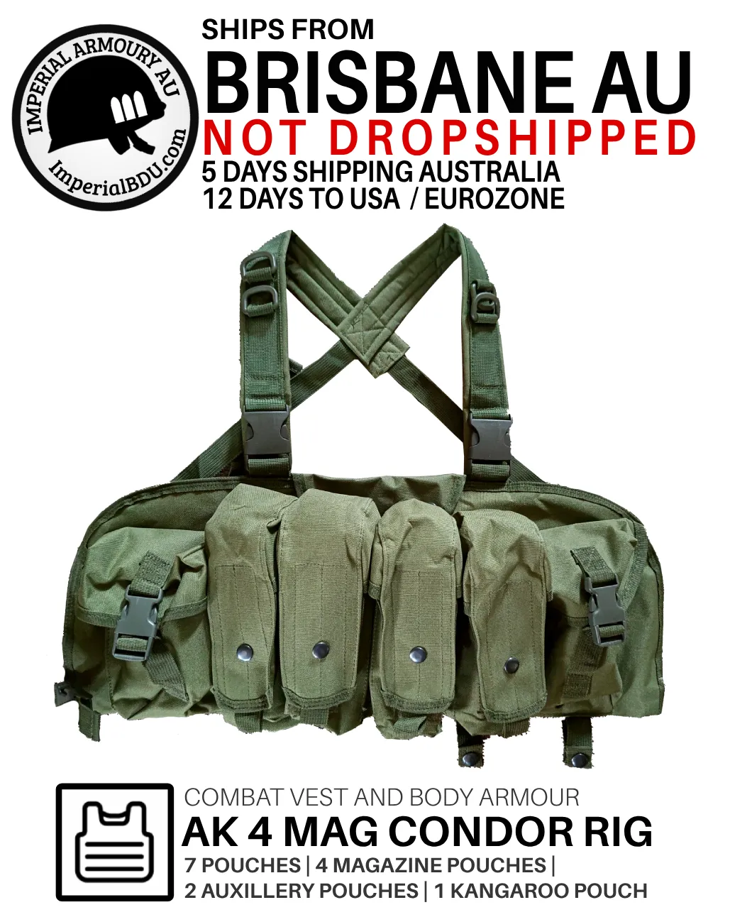 AR AK Chest Rig Condor Hunting Vest NZ Army | S-XXL size Australia