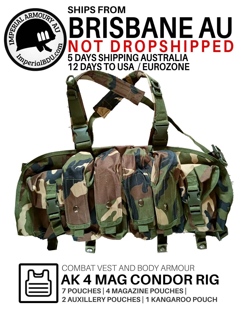 AR AK Chest Rig Condor Hunting Vest NZ Army | S-XXL size Australia
