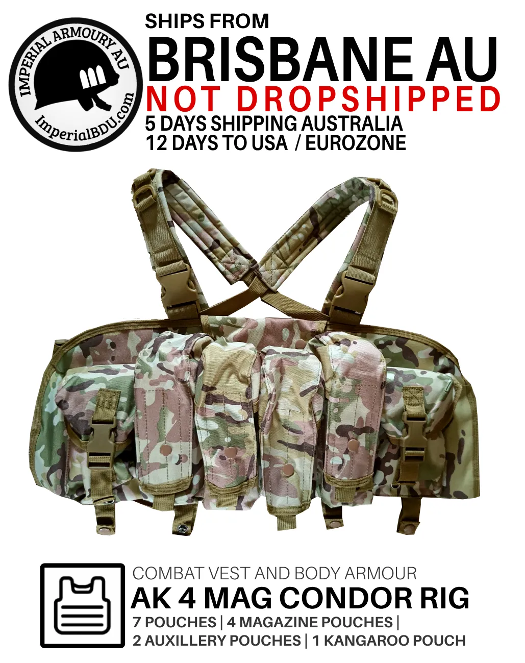 AR AK Chest Rig Condor Hunting Vest NZ Army | S-XXL size Australia