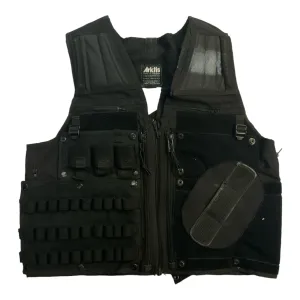 Arktis Tac-Vest Load Bearing Black SAS Combat Airsoft Adjustable Size OBTV65B