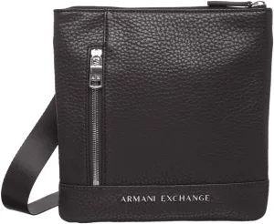 Armani Exchange Men's Pebble Armani Crossbody, Nero-Black, One Size