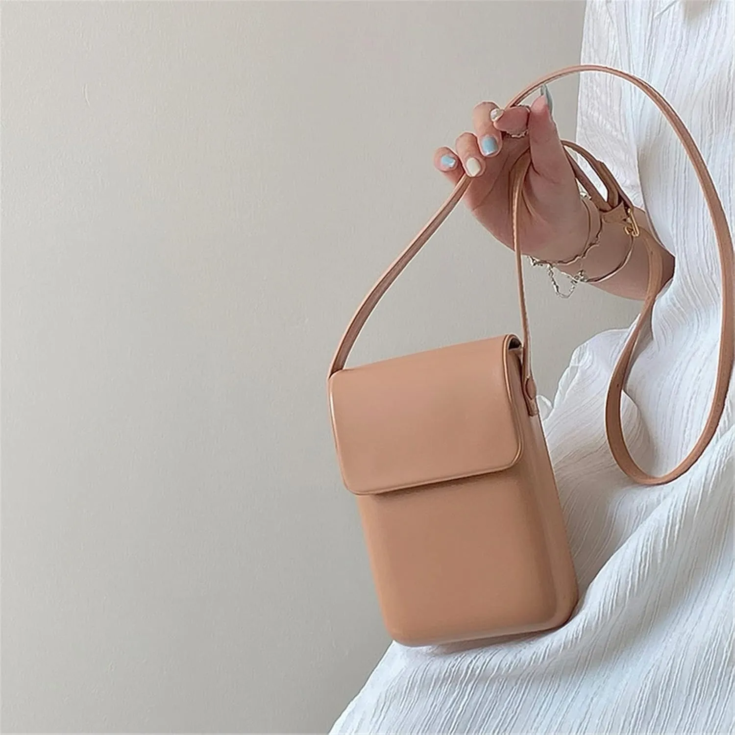 Atmneris Mini Over Shoulder Handbag for Women Small Travel Crossbody Wallet Casual Simple Sling Satchel Bag