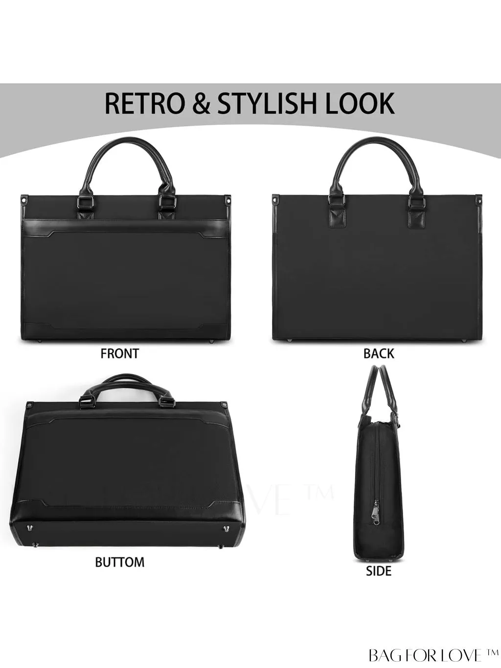 BagForLove - 15.6 Laptop Messenger Bag: Professional Business Briefcase for Men - Perfect for Office and Travel