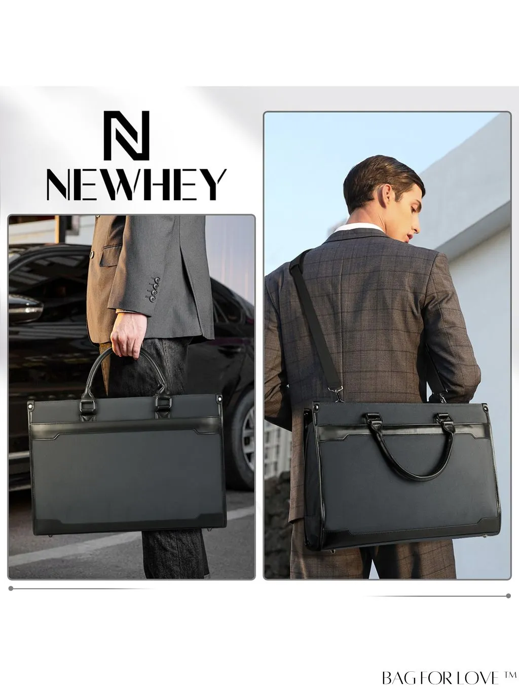 BagForLove - 15.6 Laptop Messenger Bag: Professional Business Briefcase for Men - Perfect for Office and Travel
