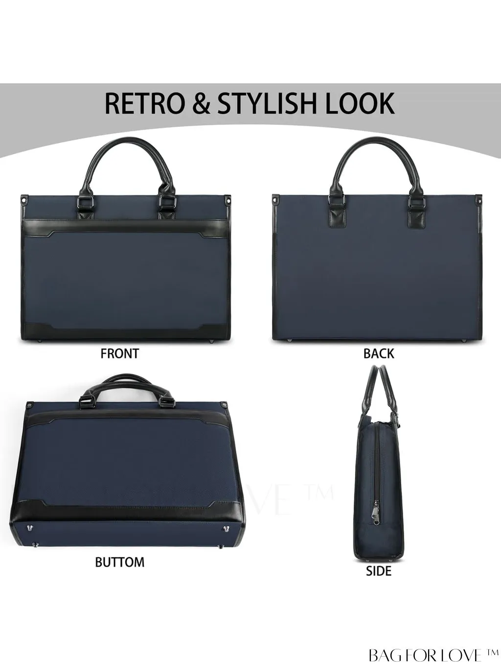 BagForLove - 15.6 Laptop Messenger Bag: Professional Business Briefcase for Men - Perfect for Office and Travel