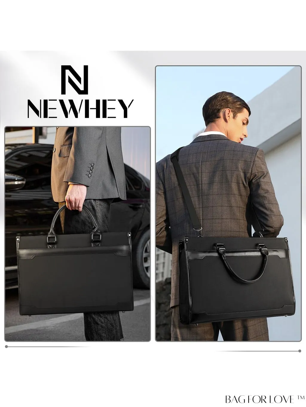 BagForLove - 15.6 Laptop Messenger Bag: Professional Business Briefcase for Men - Perfect for Office and Travel