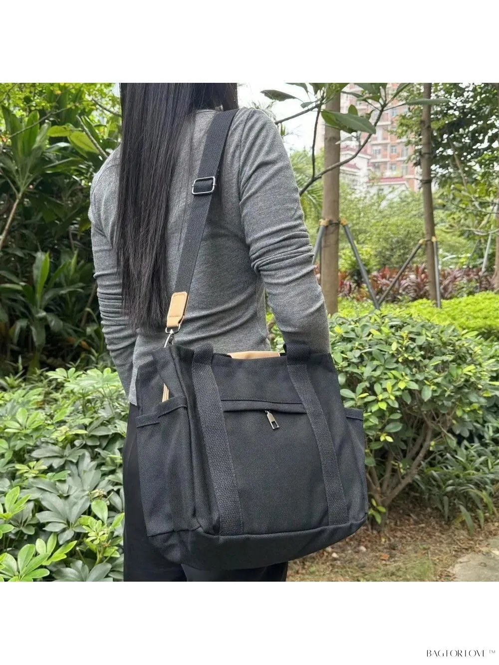 BagForLove - Chic Canvas Handbag with Shoulder Messenger Style and Storage
