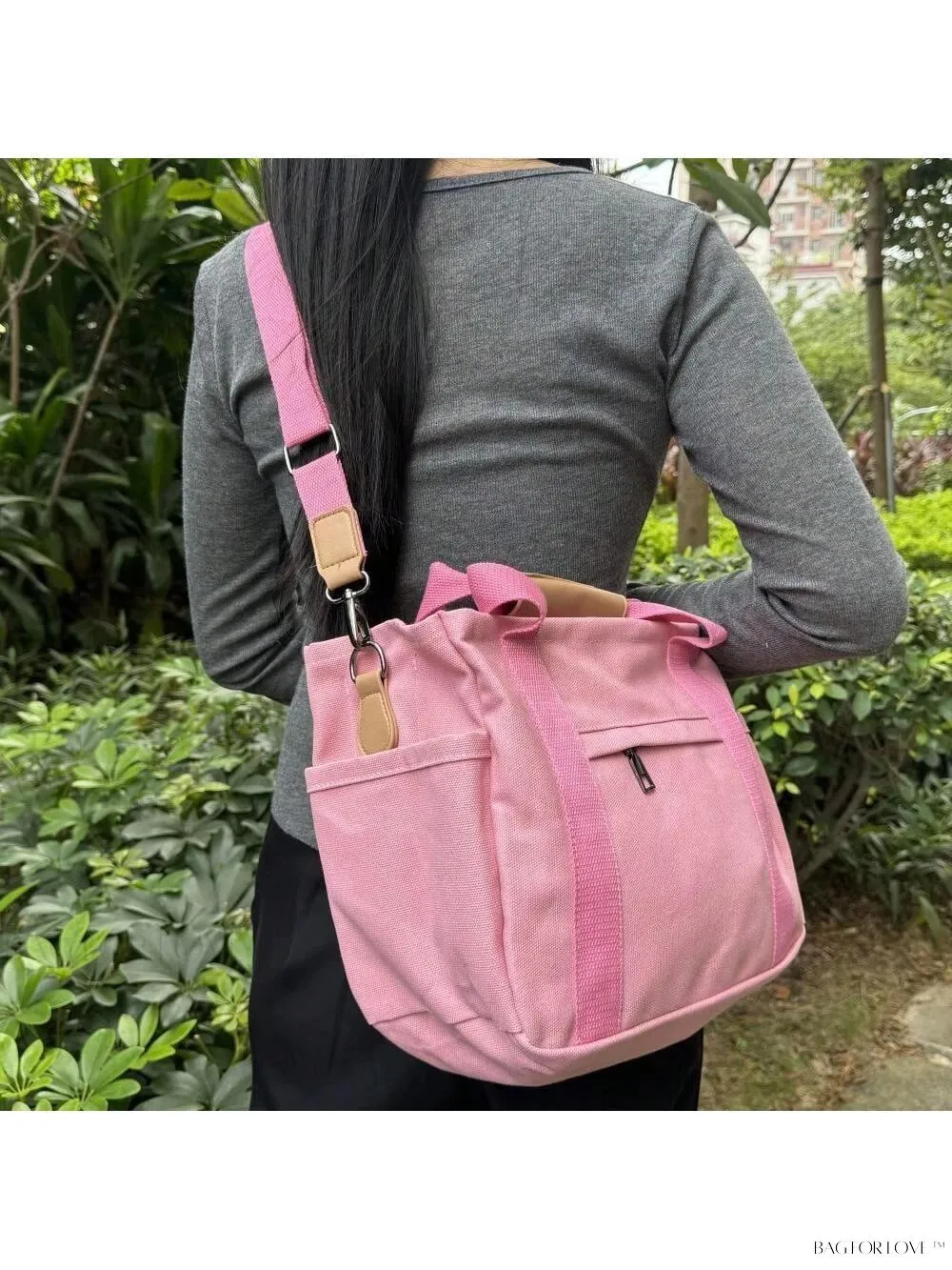 BagForLove - Chic Canvas Handbag with Shoulder Messenger Style and Storage
