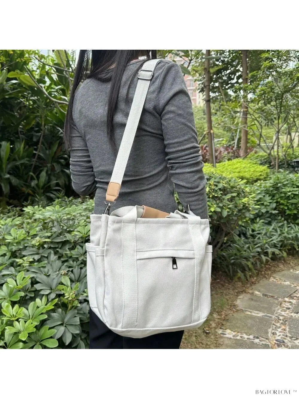 BagForLove - Chic Canvas Handbag with Shoulder Messenger Style and Storage