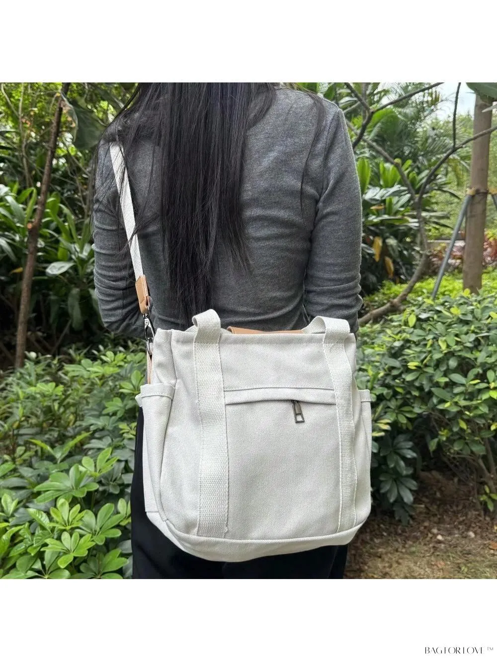 BagForLove - Chic Canvas Handbag with Shoulder Messenger Style and Storage