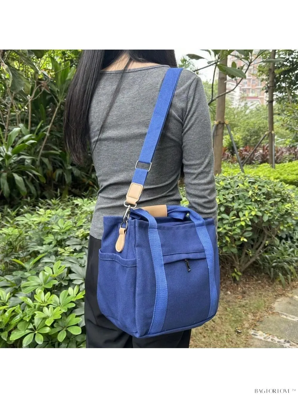 BagForLove - Chic Canvas Handbag with Shoulder Messenger Style and Storage