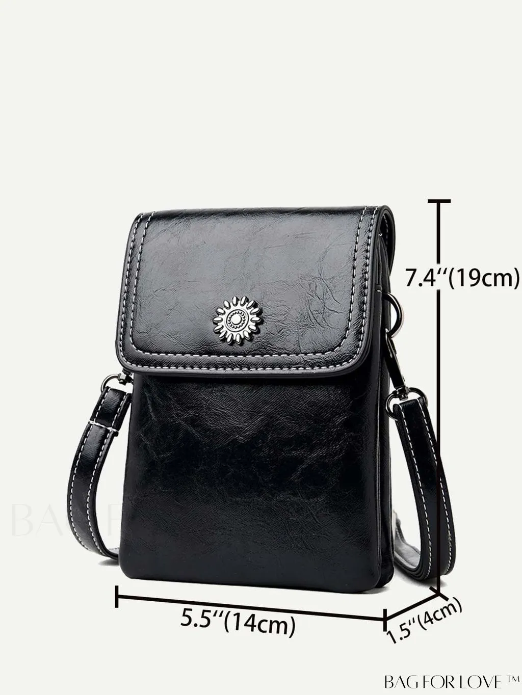 BagForLove - Metallic Mini Square Flap Bag for Chic Decor