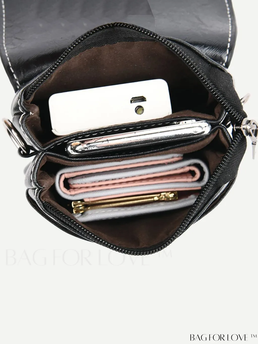 BagForLove - Metallic Mini Square Flap Bag for Chic Decor