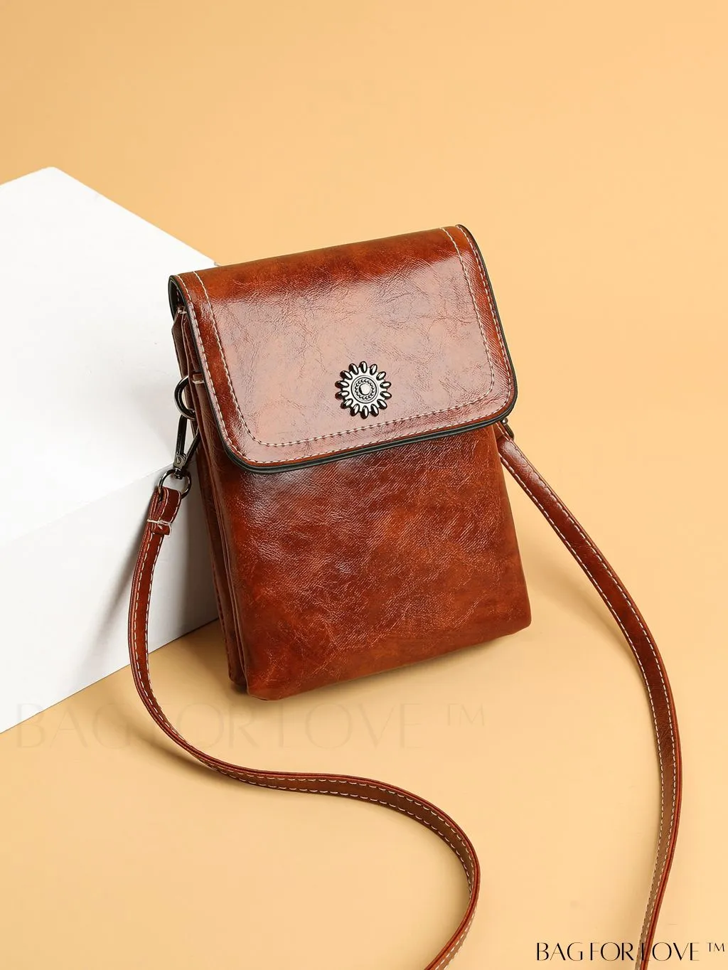 BagForLove - Metallic Mini Square Flap Bag for Chic Decor